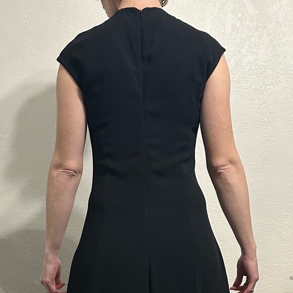 The Row Erscher Cady Maxi Dress size 0 Black Cap Sleeve Pockets - Picture 9 of 13